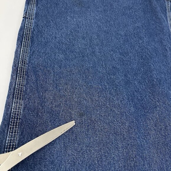 Vintage Carhartt Denim Overalls Men’s 40x32 R07 DST Jean Work Farmer Utility Bib - Picture 11 of 13